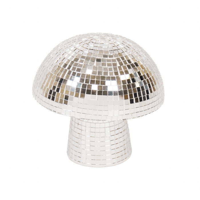 Disco Mushroom. Discobal in de vorm van een paddenstoel. Zilver