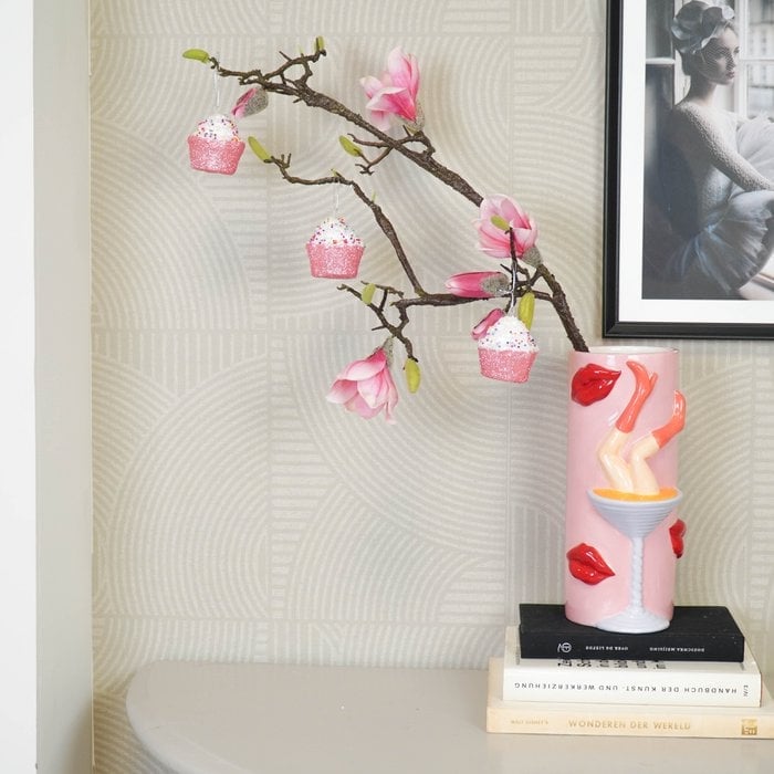 Set van 3 cupcakes met discodip. Ornamenten voor kerst