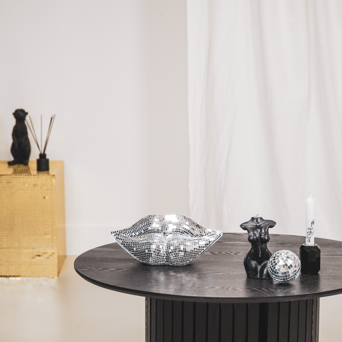 Disco lips zilver. Disco bal in de vorm van lippen