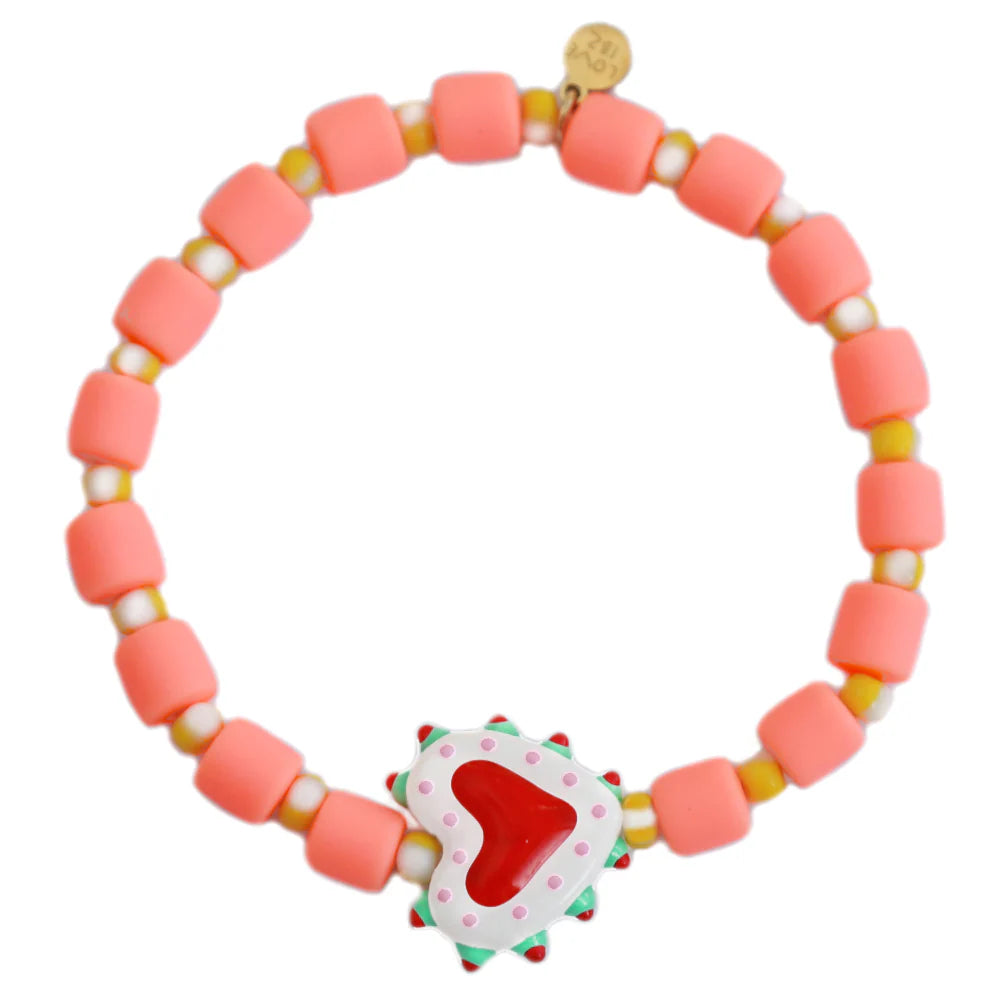 Love Ibiza kralenarmband Napoli. Roze met geel. Sieraden bij Miss Color.