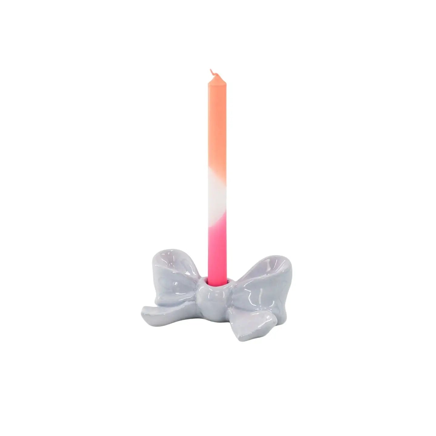 Kandelaar strik. Lila. Geschikt voor een dinerkaars