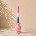 Toffee Kandelaar Roze Keramiek – Kandelaar voor Dinerkaars 13 cm