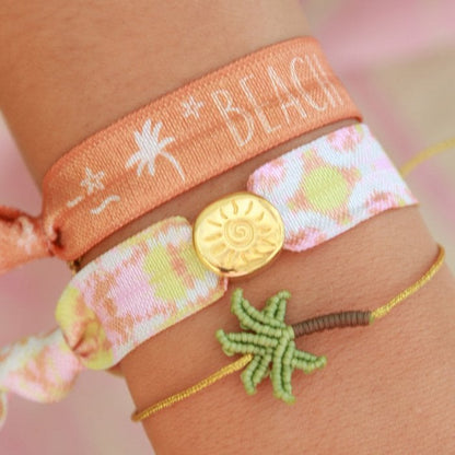Love Ibiza armbanden setje. Haarelastiekjes 