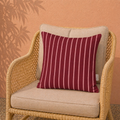Fluwelen Kussenhoes Strepen 50x50 cm – Velvet Sierkussen in Burgundy en Roze