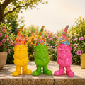 Tuinkabouter Bloemen – Roze, Geel of Groen - 30 cm