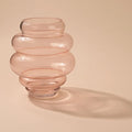Taps toelopende vaas van roze gekleurd glas - Elegante designvaas