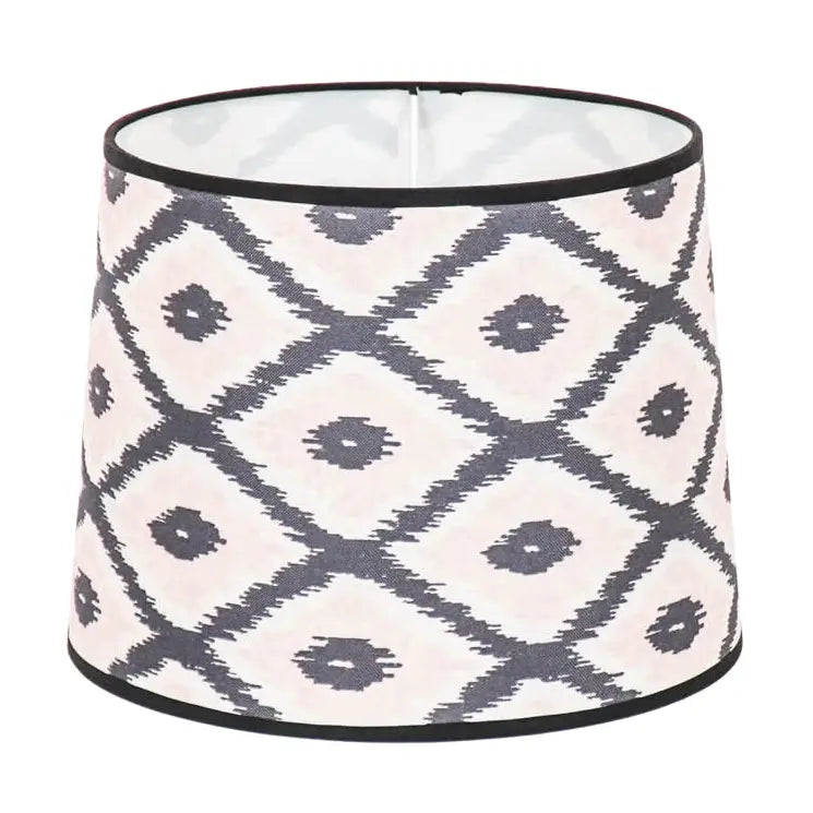 Lampenkap Kelim print. Voor tafellamp twisted candy. Lichtroze en zwart 