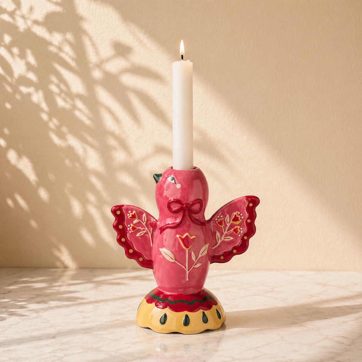 Kandelaar Indianigo roze
