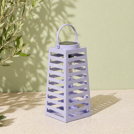 Metalen solar lantaarn voor buiten (Lila)