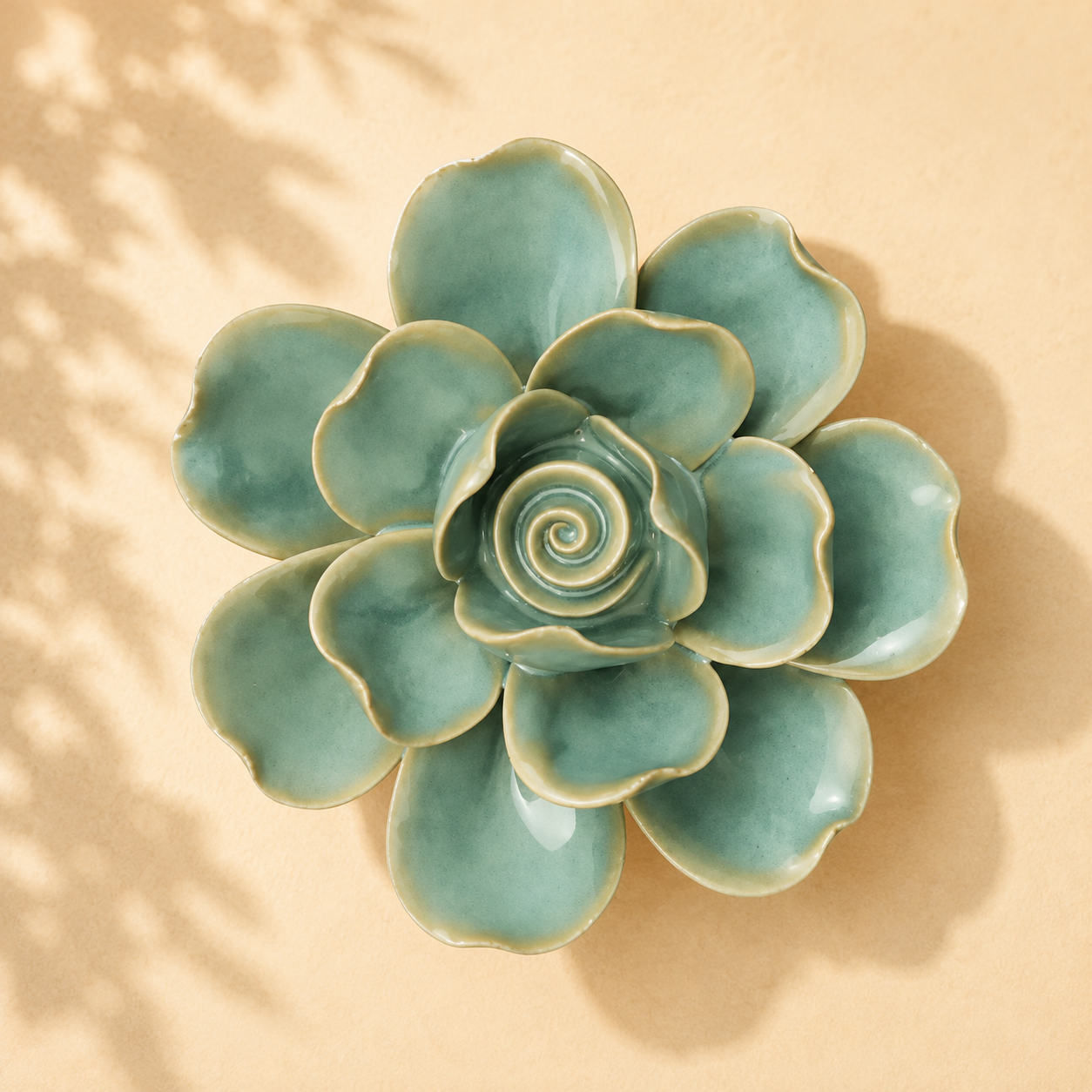 Keramische wandbloem Gardenia – Oceaan