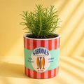 Keramieken Bloempot Sardines – Kleurrijke bloempot – 15,5 cm