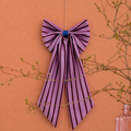 Canvas Woon-Strik 25x55 cm – Decoratieve Strik voor Muur of Deur in Trendy Kleuren (Paars/burgundy)