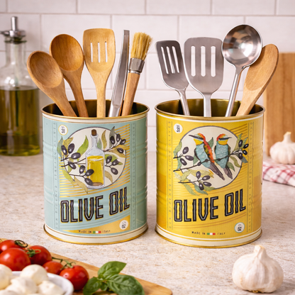 Set van 2 Retro Opbergblikken van Metaal – Vintage Blikjes