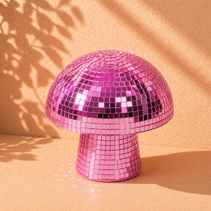 Disco Mushroom - glinsterend ornament (Roze)