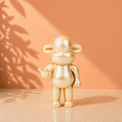Aap 'The Legend' - decoratieve aap met Hang Loose teken (Gold / Large)