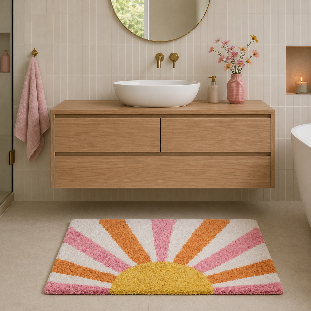 Badmat Sun – Katoenen badmat 80x50 cm