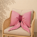 Kussenhoes in strikvorm - 60x40 cm (Roze/burgundy)