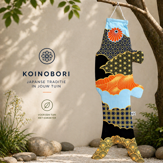 Kleurrijke Koinobori - Japanse karper - M (Ume)