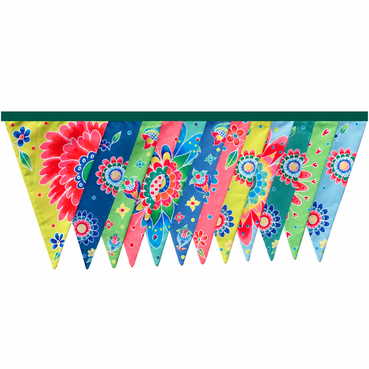 Stoffen Vlaggenlijn Bloemen – 12 Meter – Premium Katoen