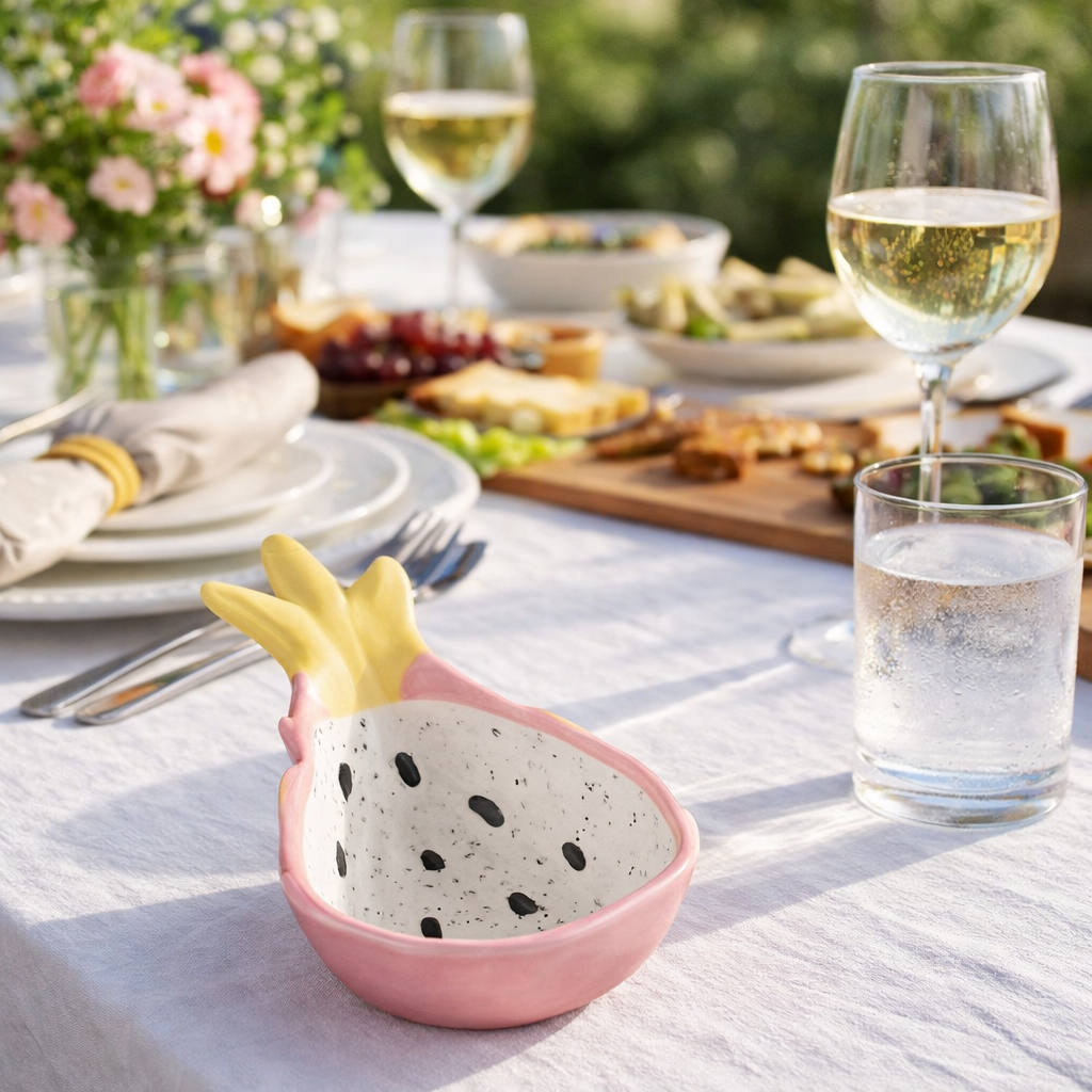 Schaal Dragonfruit roze geel 