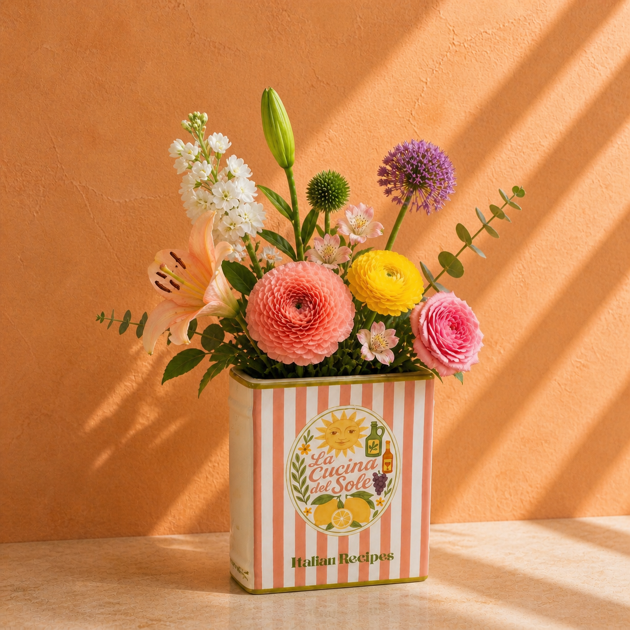 Keramieken Boekvaas La Cucina del Sole – Italiaanse Boek Vaas – 20 cm
