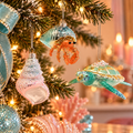 Kersthangers Under the Sea Set van 3 | Glazen Kerstornamenten Schelp, Krab en Zeeschildpad