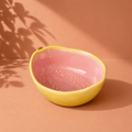 Schaal Guave - roze/geel - stoneware
