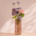 Cilinder vaas - roze glas