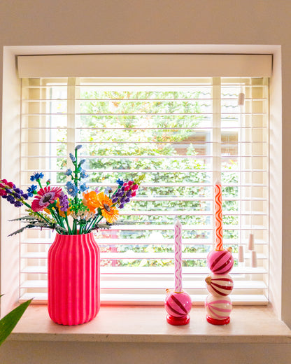 Kerstballen kandelaars Miss Color 