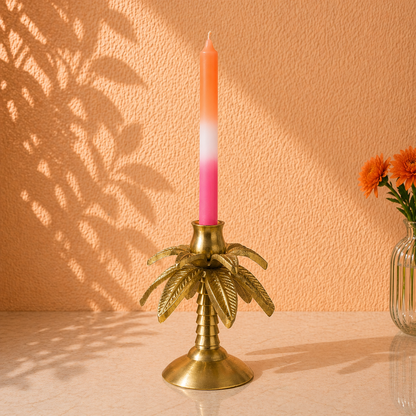 Gouden kandelaar in de vorm van een palmboom - luxe woondecoratie