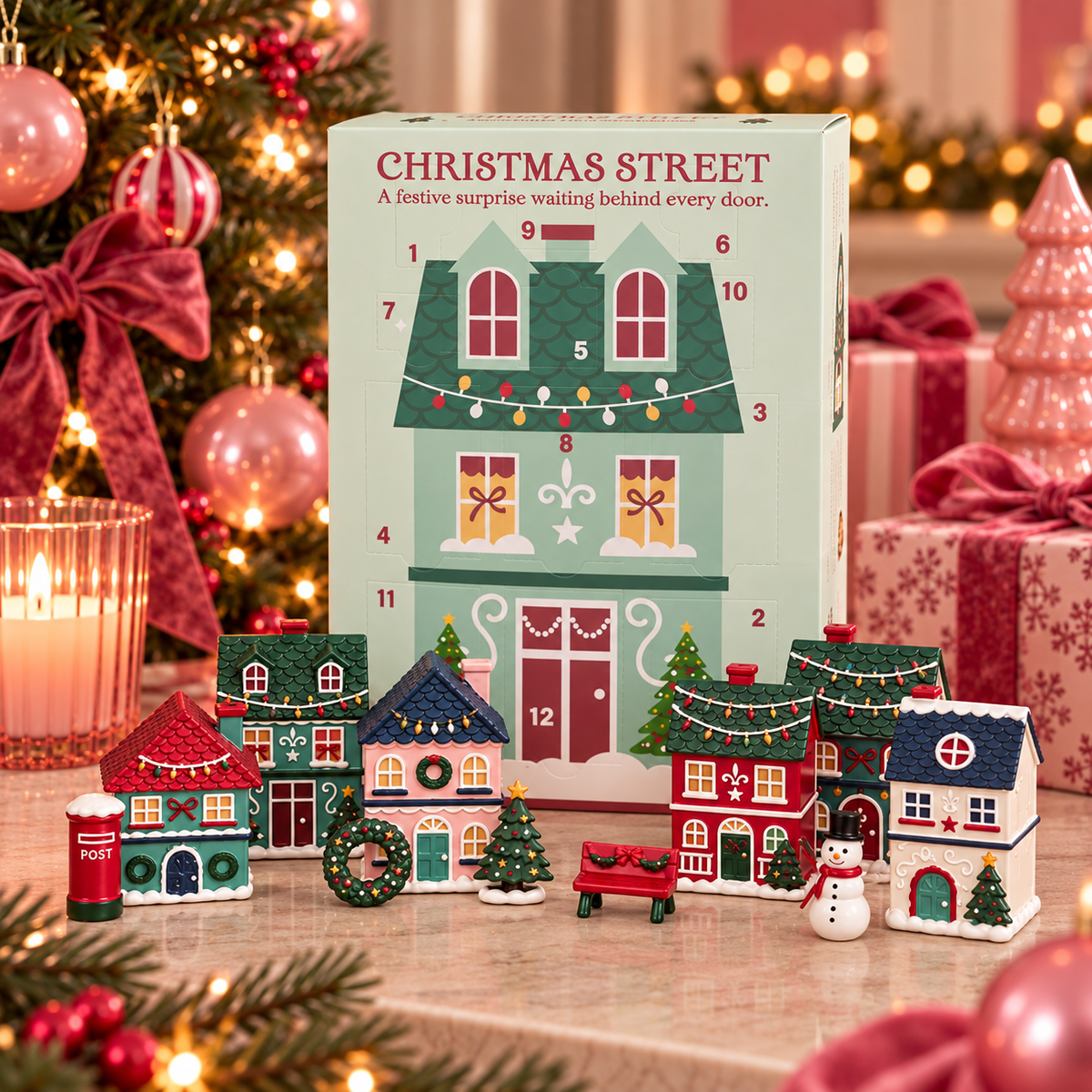 Adventskalender Christmas Street | 12 Dagen Aftellen met Mini Kerstdorpje om te Verzamelen