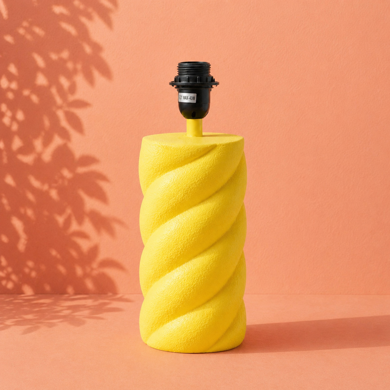Tafellamp Twisted - Candy - te combineren met Kelim lampenkap (Neongeel)