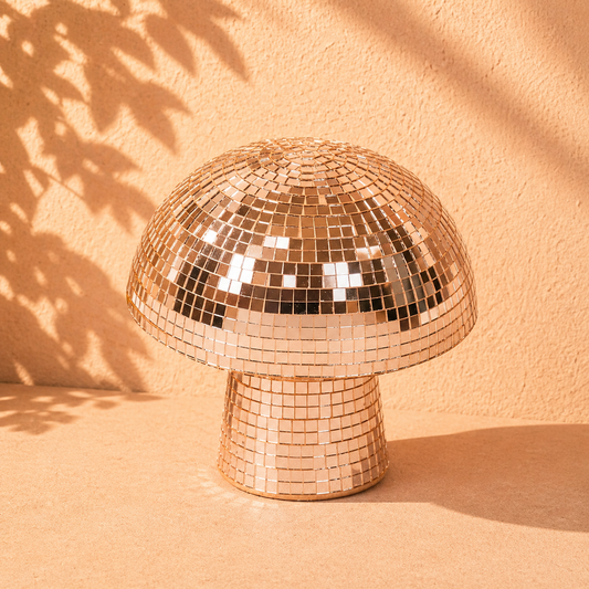 Disco Mushroom - glinsterend ornament (Roségoud)