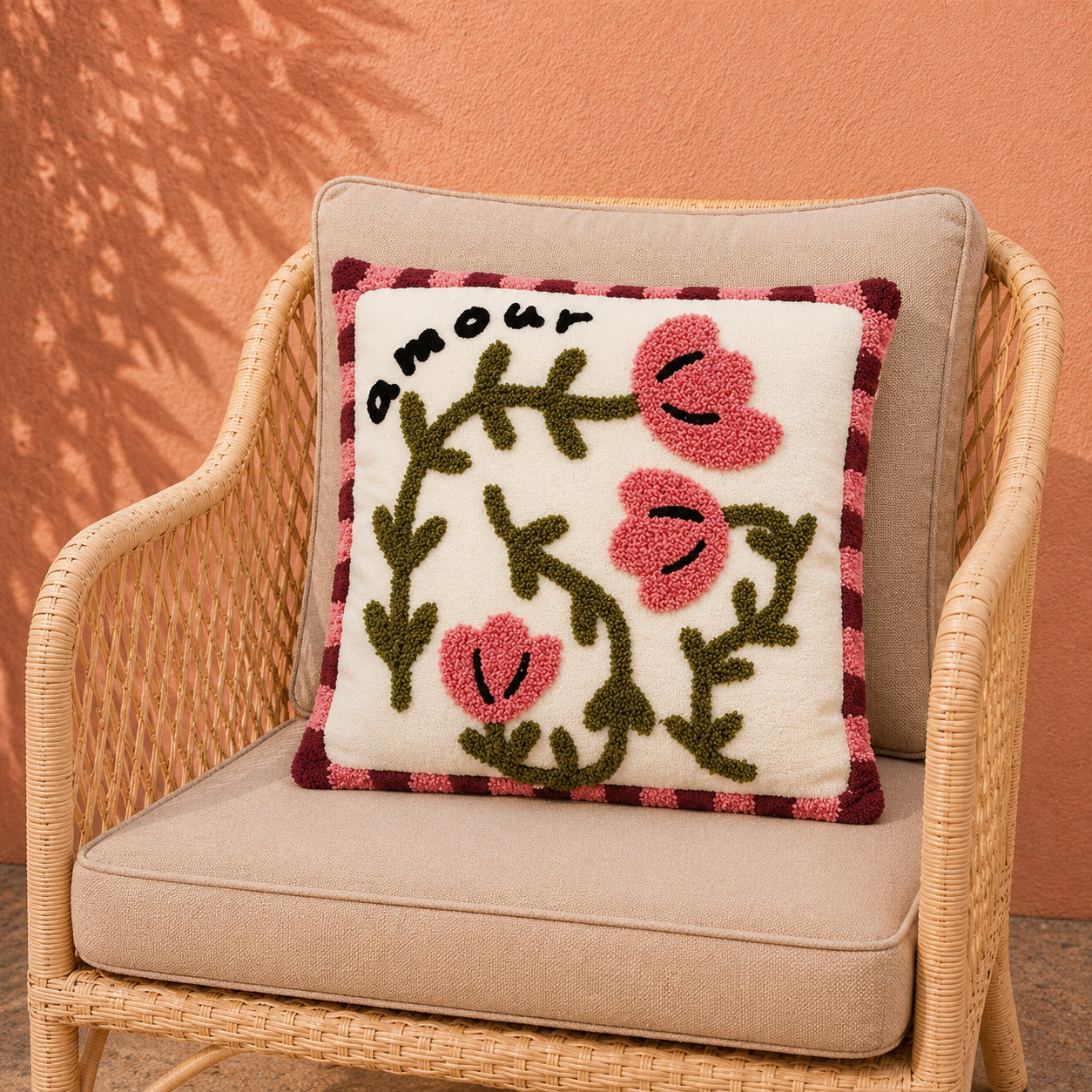 Sierkussen Amour Bloem – 40x40 cm