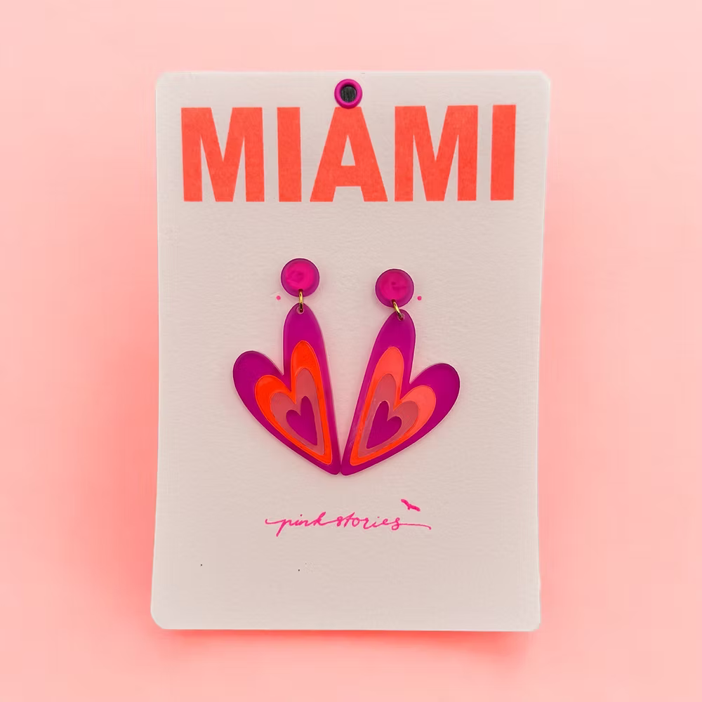 Kleurrijke oorbellen Miami 