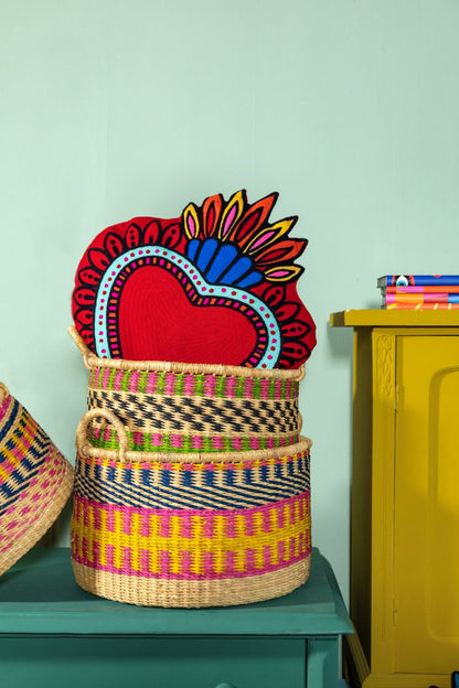 Ghanese handgeweven manden. Handgemaakt 