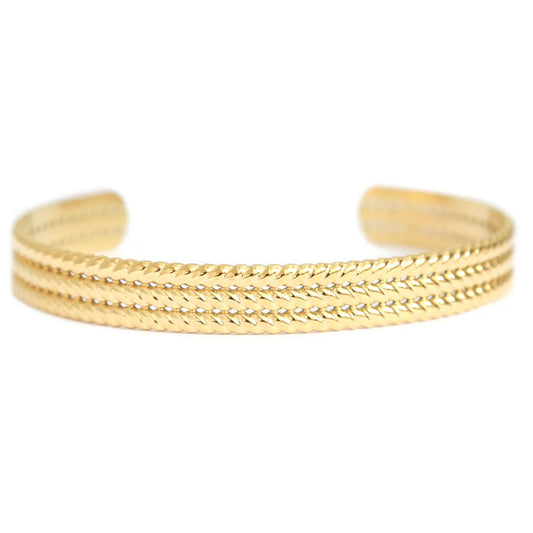 Love Ibiza Gouden bangle Dali. Roestvrij staal 