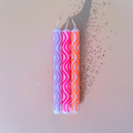 Set van 3 neon kaarsen - Graphic Lights Curves