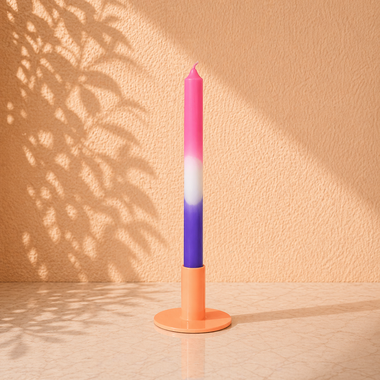 Basic kandelaar laag - Kleurrijke kandelaar (Oranje)