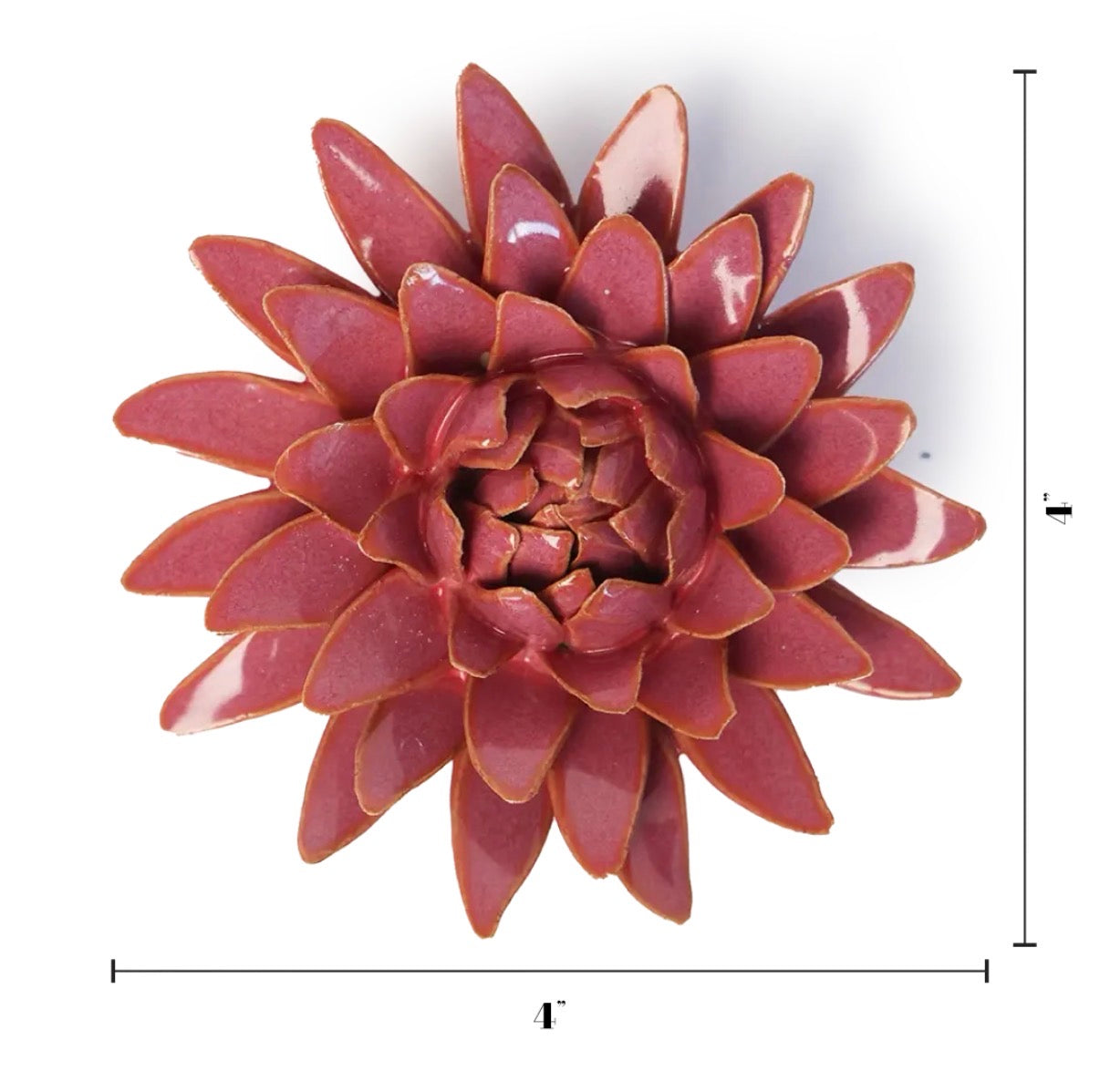 Keramische wandbloem Strobloem – Blushroze