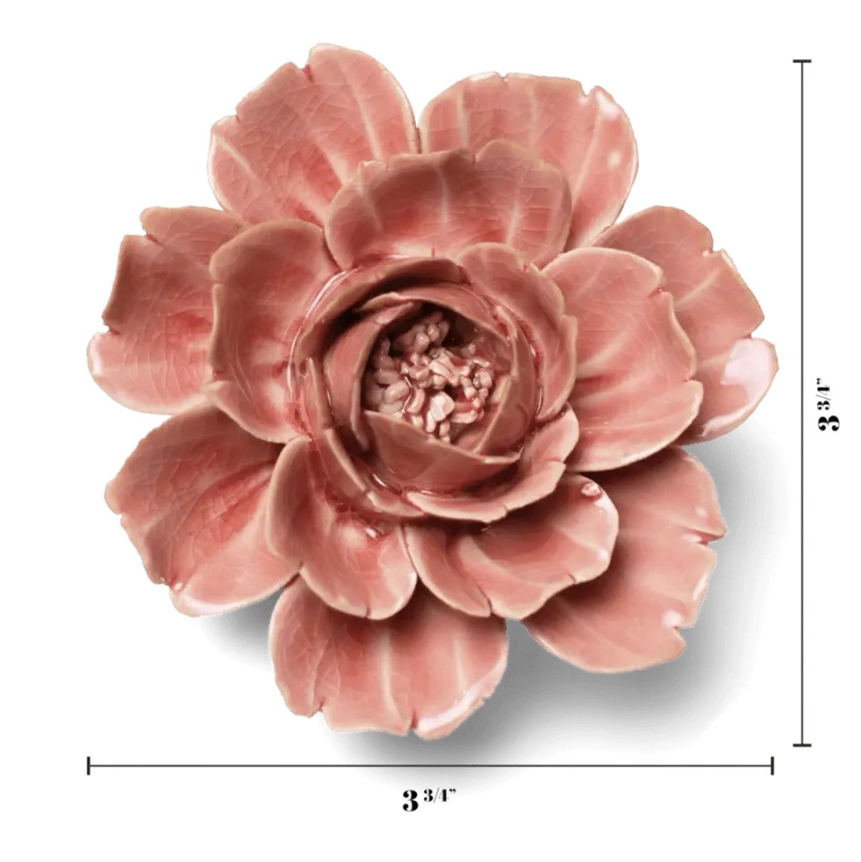 Keramische wandbloem Roos – Champagne