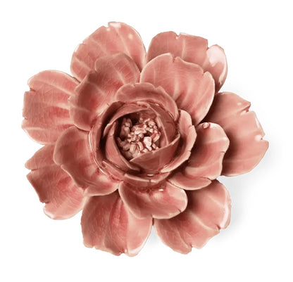 Keramische wandbloem Roos – Champagne