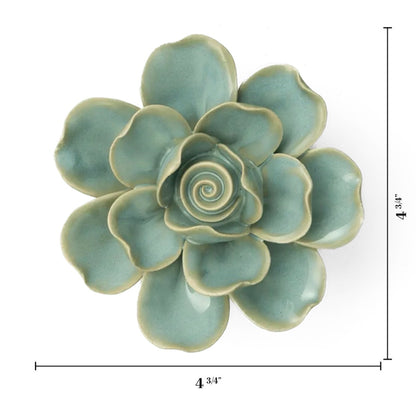 Keramische wandbloem Gardenia – Oceaan