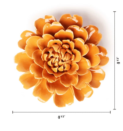 Keramische wandbloem Goudsbloem – Oranje
