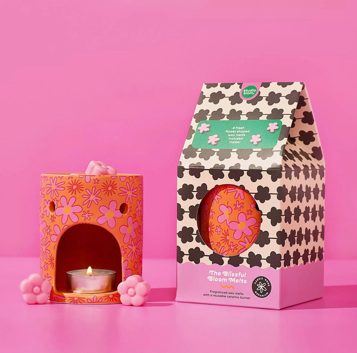 Melt wax burner met waxmelts bloem 