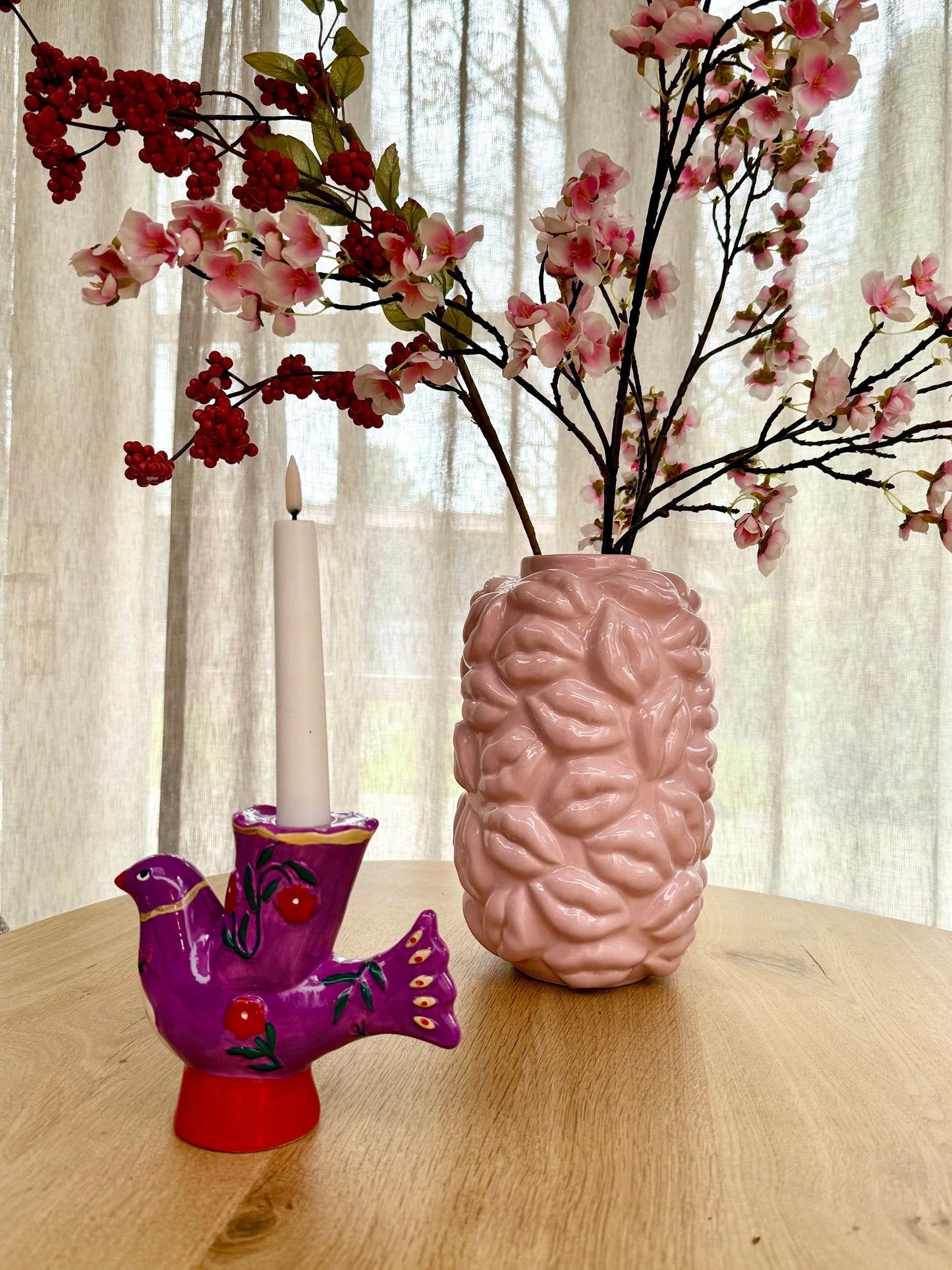 Kandelaar Vogel - aardewerk