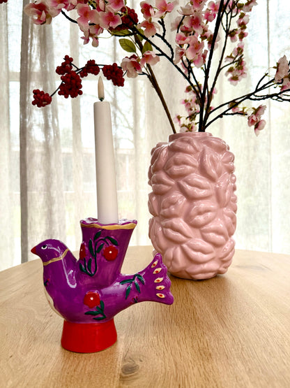 Kandelaar Vogel - aardewerk