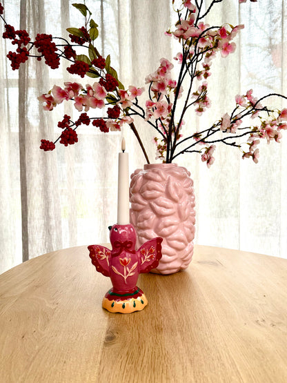 Kandelaar Indianigo roze