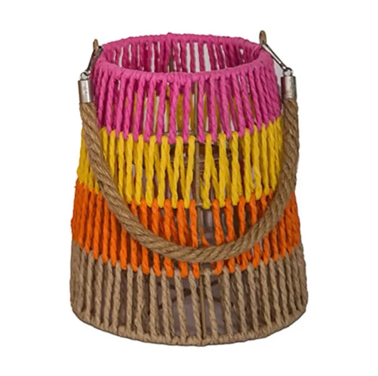 Kleurrijke Lantaarn – Staand & Hangend met Glas Ø19 x 21 cm