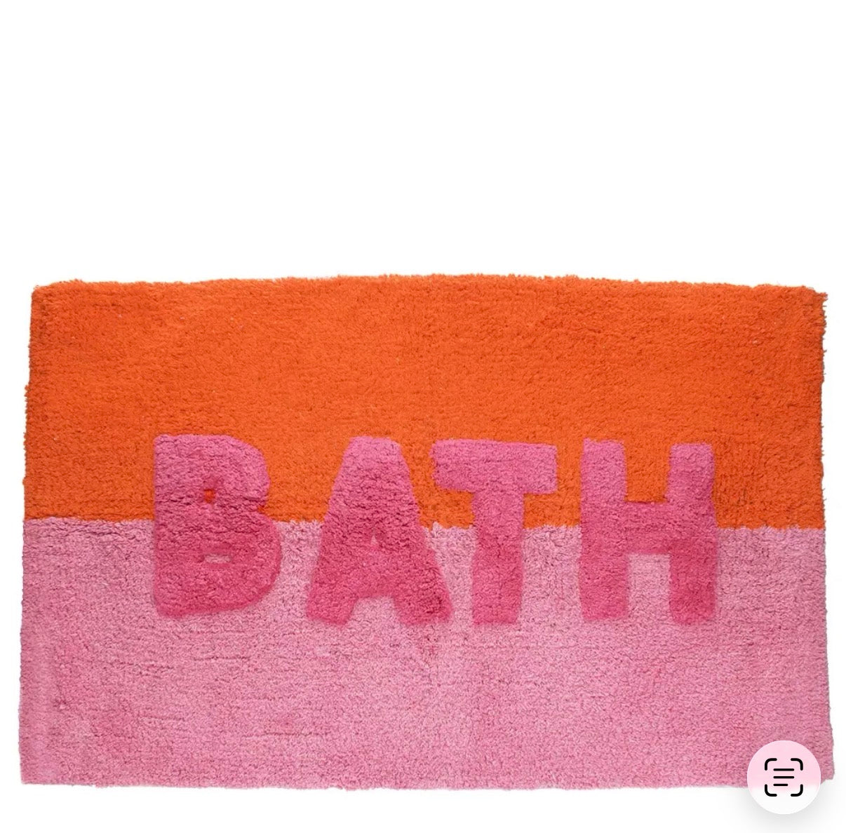 Badmat BATH Roze & Oranje – Zachte katoenen badmat 80x50 cm